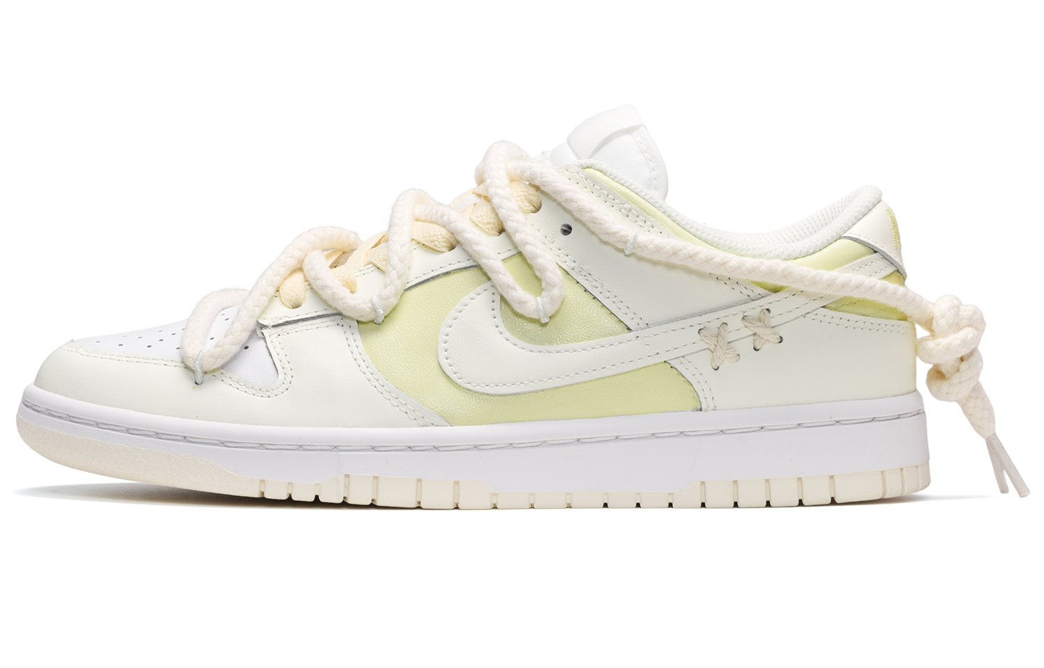 Buy (W) [Zapatillas Personalizadas] Nike Dunk Low 'Coconut Milk Lime Mint' DD1503-121(TeamE-女款椰奶青柠黄白QD)