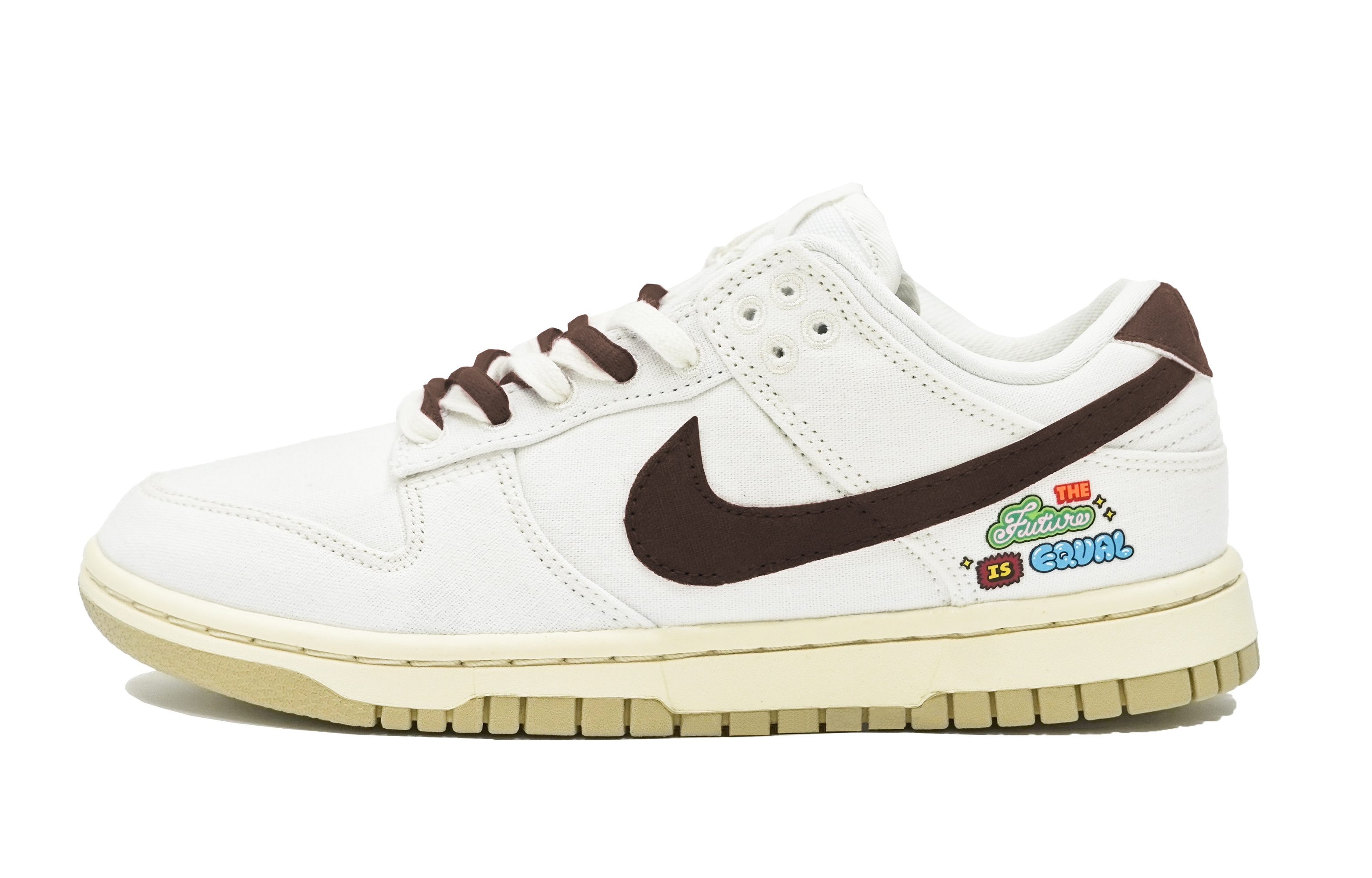 Buy 【訂製球鞋】Nike Dunk Low ABLOODING 品嚐奶茶系列 生椰拿鐵 雙鞋帶 低筒 板鞋 女款 棕