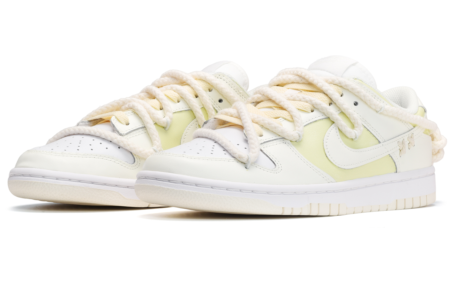 Lookbook (W) [Zapatillas Personalizadas] Nike Dunk Low 'Coconut Milk Lime Mint' DD1503-121(TeamE-女款椰奶青柠黄白QD)