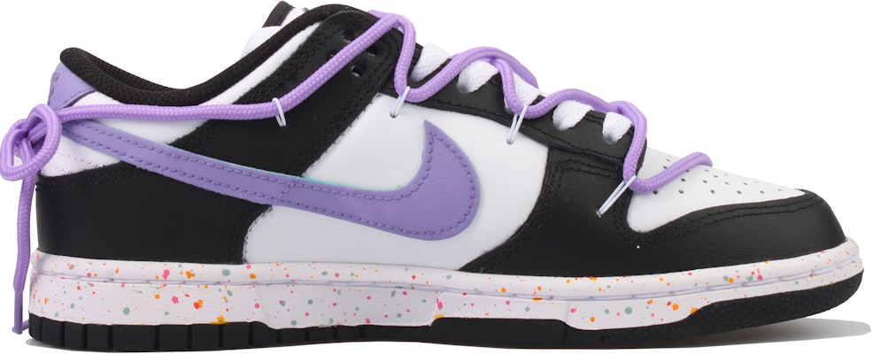 【定制球鞋】Nike Dunk Low 多彩 Swoosh 酷黑葡萄 低帮 板鞋 女款 黑白 Order 【定制球鞋】Nike Dunk Low 多彩 Swoosh 酷黑葡萄 低帮 板鞋 女款 黑白