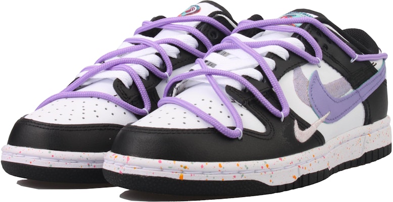 【定制球鞋】Nike Dunk Low 多彩 Swoosh 酷黑葡萄 低帮 板鞋 女款 黑白 Lookbook 【定制球鞋】Nike Dunk Low 多彩 Swoosh 酷黑葡萄 低帮 板鞋 女款 黑白