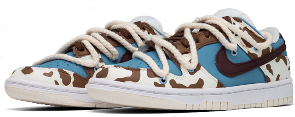 【定制球鞋】Nike Dunk Low White Sail 奶牛 西部牛仔 藍天白雲 低幫 板鞋 女款 棕藍紅 Lookbook 【定制球鞋】Nike Dunk Low White Sail 奶牛 西部牛仔 藍天白雲 低幫 板鞋 女款 棕藍紅