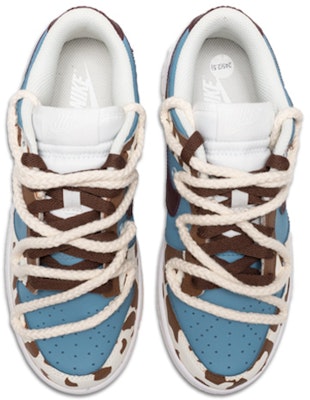 【定制球鞋】Nike Dunk Low White Sail 奶牛 西部牛仔 藍天白雲 低幫 板鞋 女款 棕藍紅 Shop 【定制球鞋】Nike Dunk Low White Sail 奶牛 西部牛仔 藍天白雲 低幫 板鞋 女款 棕藍紅