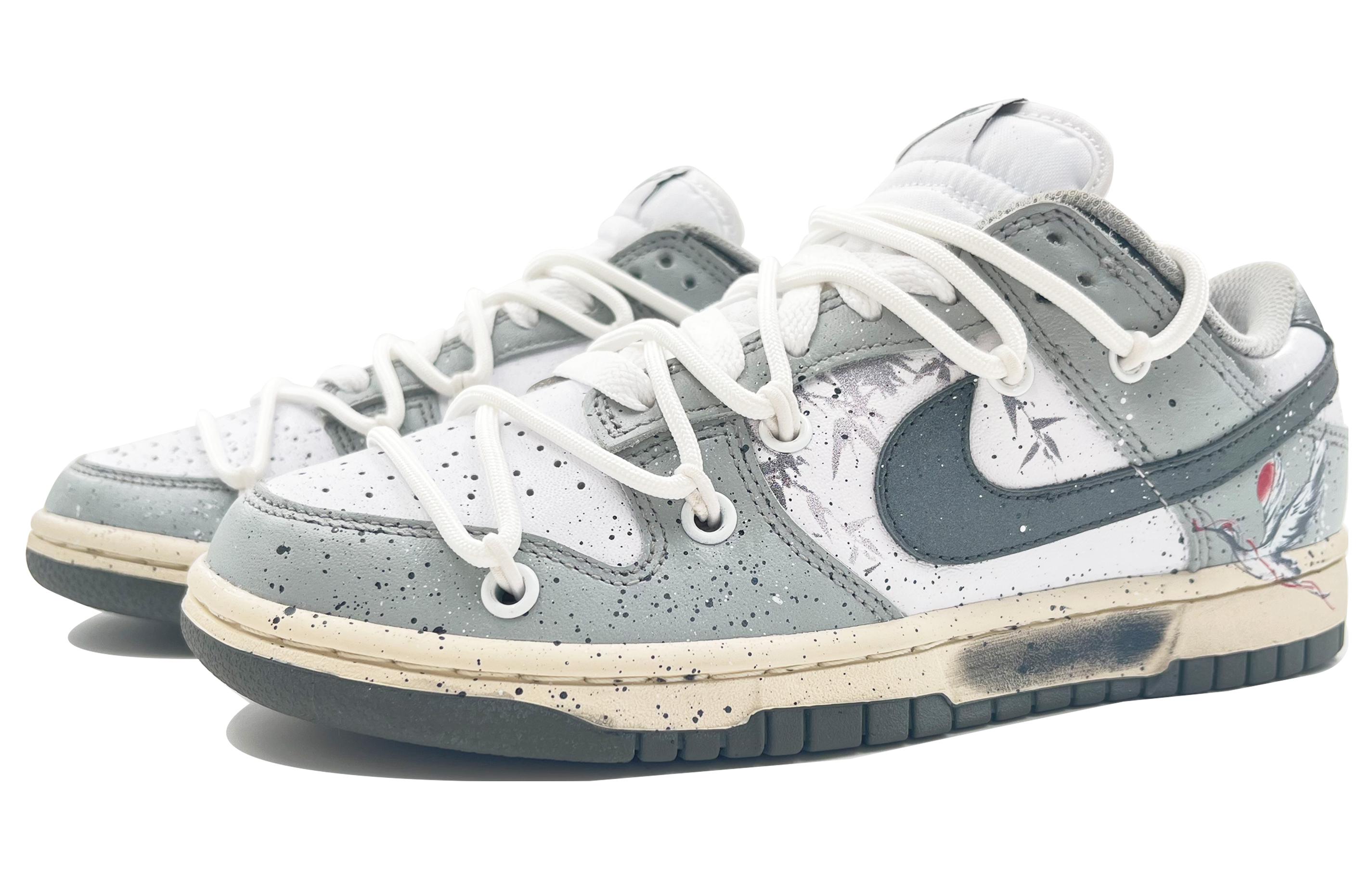 Lookbook (W) Zapatillas Nike Dunk Low 'Grulla Sol y Bosque de Bambú Gris Humo Claro' DD1503-117(Team113-仙鹤红日)