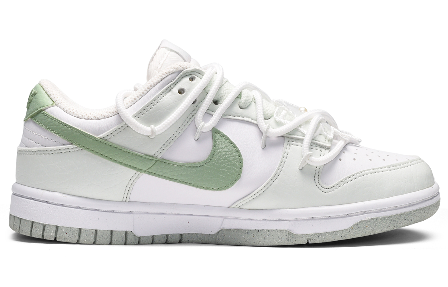 Order (W) [Kasut Custom] Nike Dunk Low 'Krim Gelembung Mutiara Wanita' DN1431-102(TeamE-女款奶油气泡白绿)