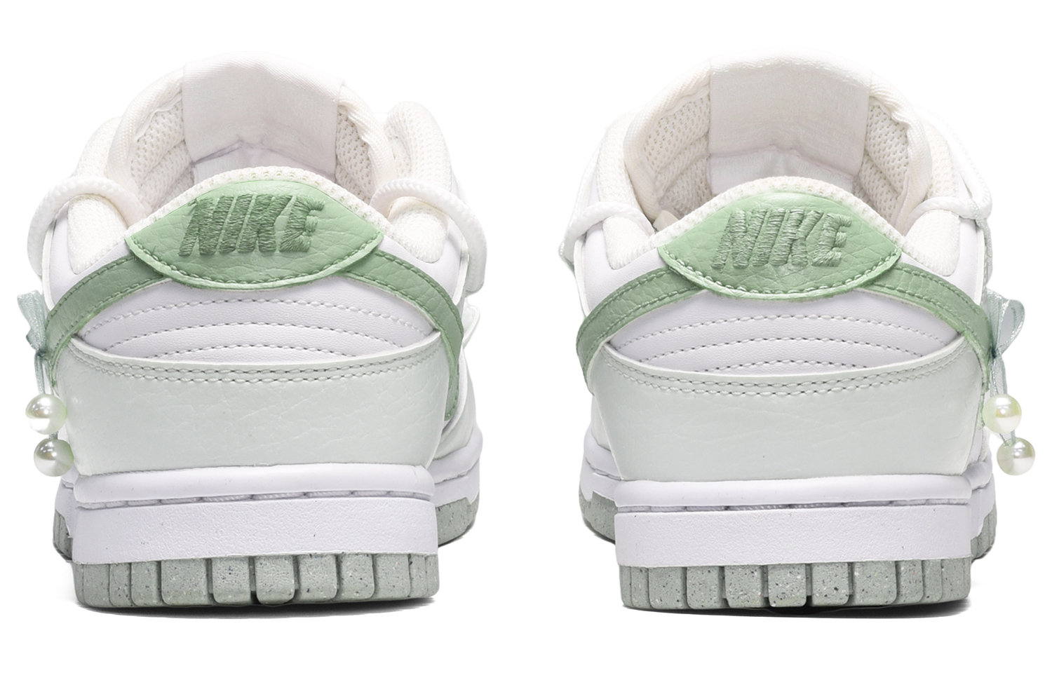 Shop (W) [Kasut Custom] Nike Dunk Low 'Krim Gelembung Mutiara Wanita' DN1431-102(TeamE-女款奶油气泡白绿)