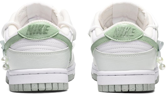 【訂製球鞋】 Nike Dunk Low 奶油氣泡 珍珠女孩 蝴蝶結 低筒 板鞋 女款 白綠 Shop 【訂製球鞋】 Nike Dunk Low 奶油氣泡 珍珠女孩 蝴蝶結 低筒 板鞋 女款 白綠
