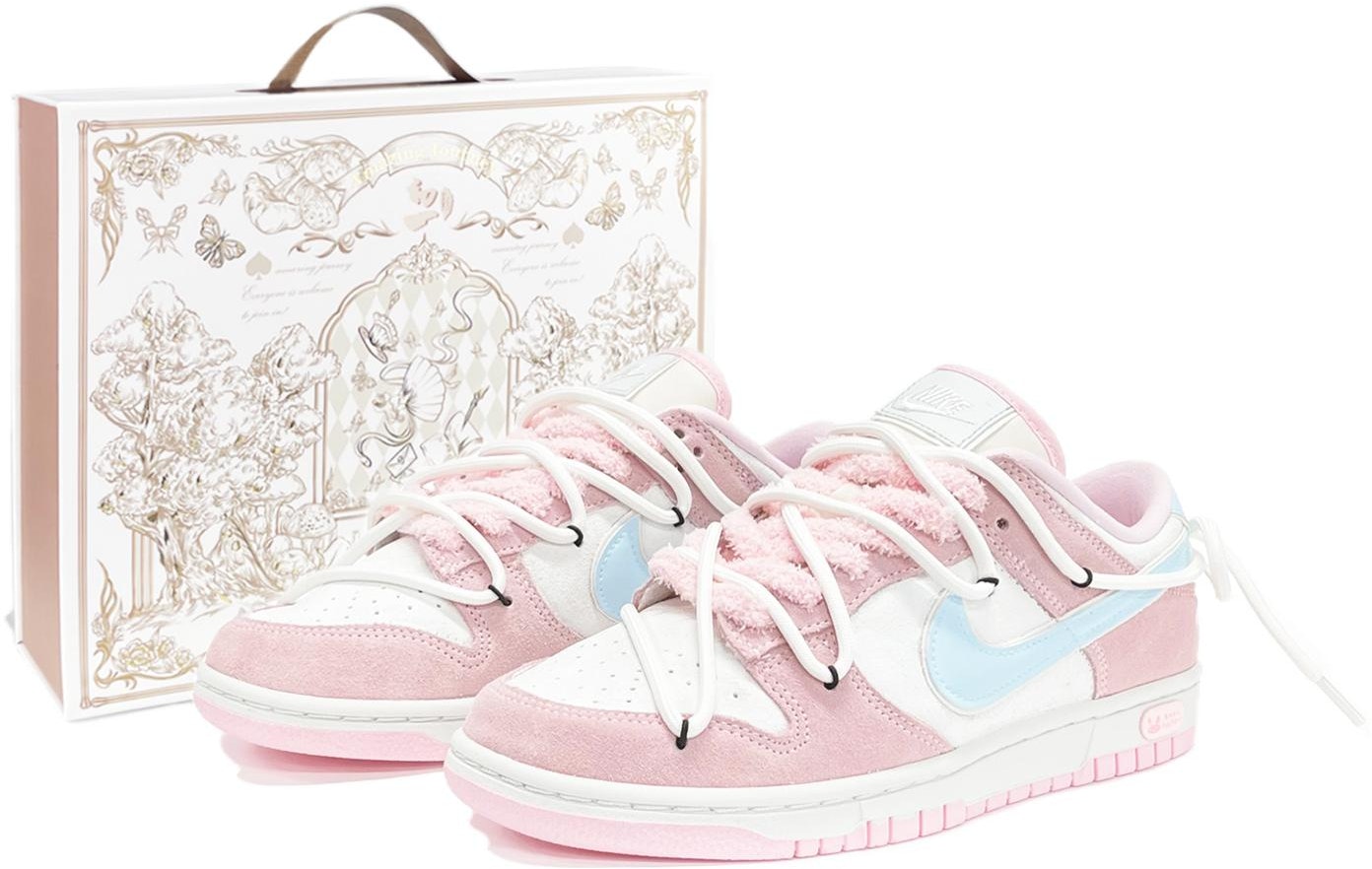 custom-shoes-women-nike-dunk-low-cream-ice-cream-princess