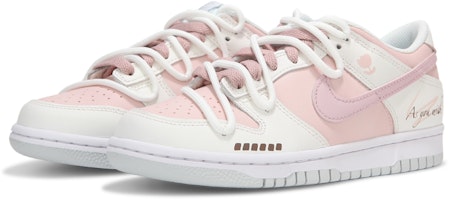 【訂製球鞋】Nike Dunk Low 熱浪 奶油郁金香 解構綁帶 復古 低筒 休閒板鞋 女款 奶油粉 Lookbook 【訂製球鞋】Nike Dunk Low 熱浪 奶油郁金香 解構綁帶 復古 低筒 休閒板鞋 女款 奶油粉