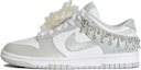Order 【訂製球鞋】 Nike Dunk 愛意閃耀 春夏系列 簡約 貼布 婚鞋 水晶掛飾 減震輕便 低筒 板鞋 女款 灰白