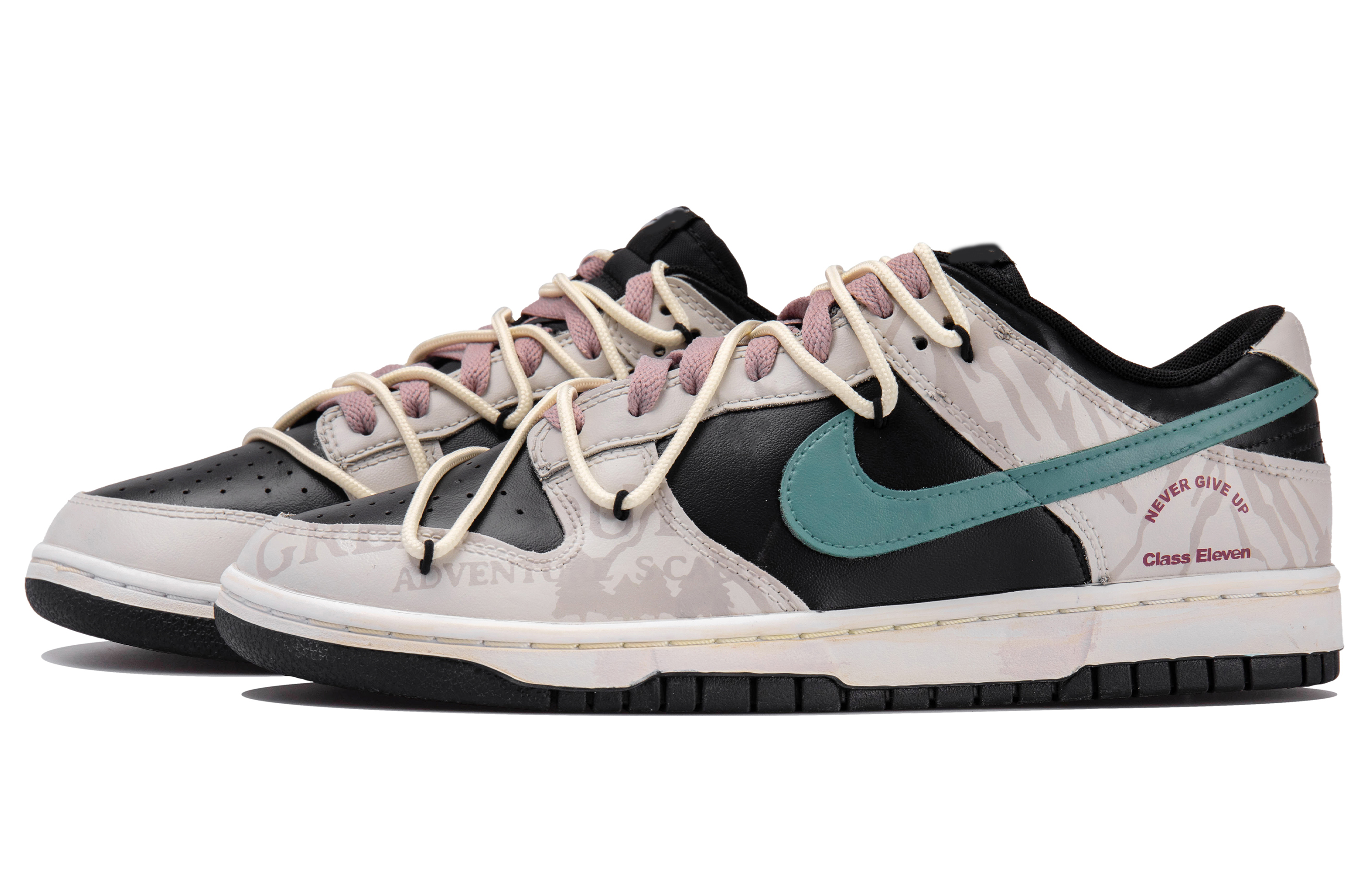 Shop (W) 나이키 덩크 로우 '커스텀 티파니 그린 빈티지 그래피티' (shortened: 커스텀 덩크 티파니 그린 그래피티) CW1590-100(Team拾玖-俊朗跿峰S-BOX）