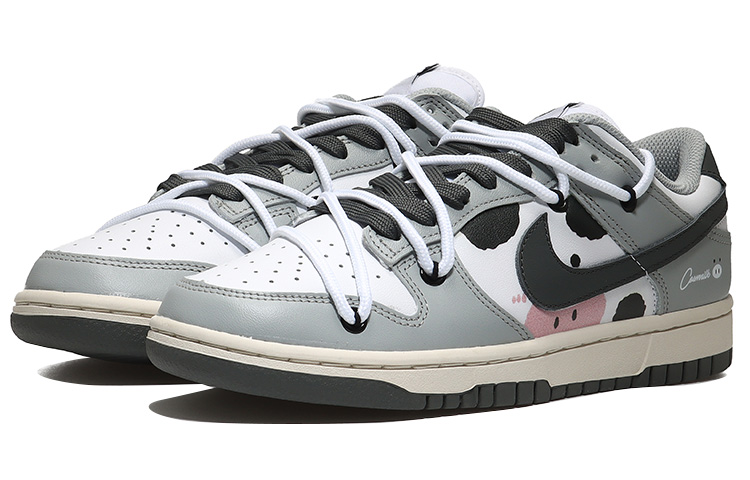 Lookbook (W) 나이키 덩크 로우 '귀여운 젖소' (흰/회) DD1503-117(Team10-可爱奶牛)