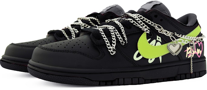 【訂製球鞋】Nike Dunk Low 解構 潮流復古 街頭 賽博朋克 多巴胺 Y2K 低筒 板鞋 女款 黑粉綠 Lookbook 【訂製球鞋】Nike Dunk Low 解構 潮流復古 街頭 賽博朋克 多巴胺 Y2K 低筒 板鞋 女款 黑粉綠