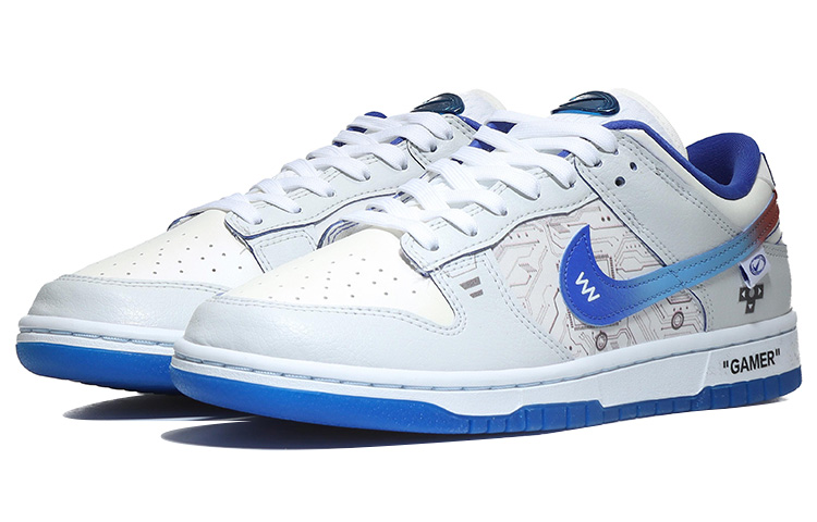 Lookbook (W) Nike Dunk Low カスタム Cyberpunk風グラデ swoosh FB1841-110(Team10-头号玩家-QD)