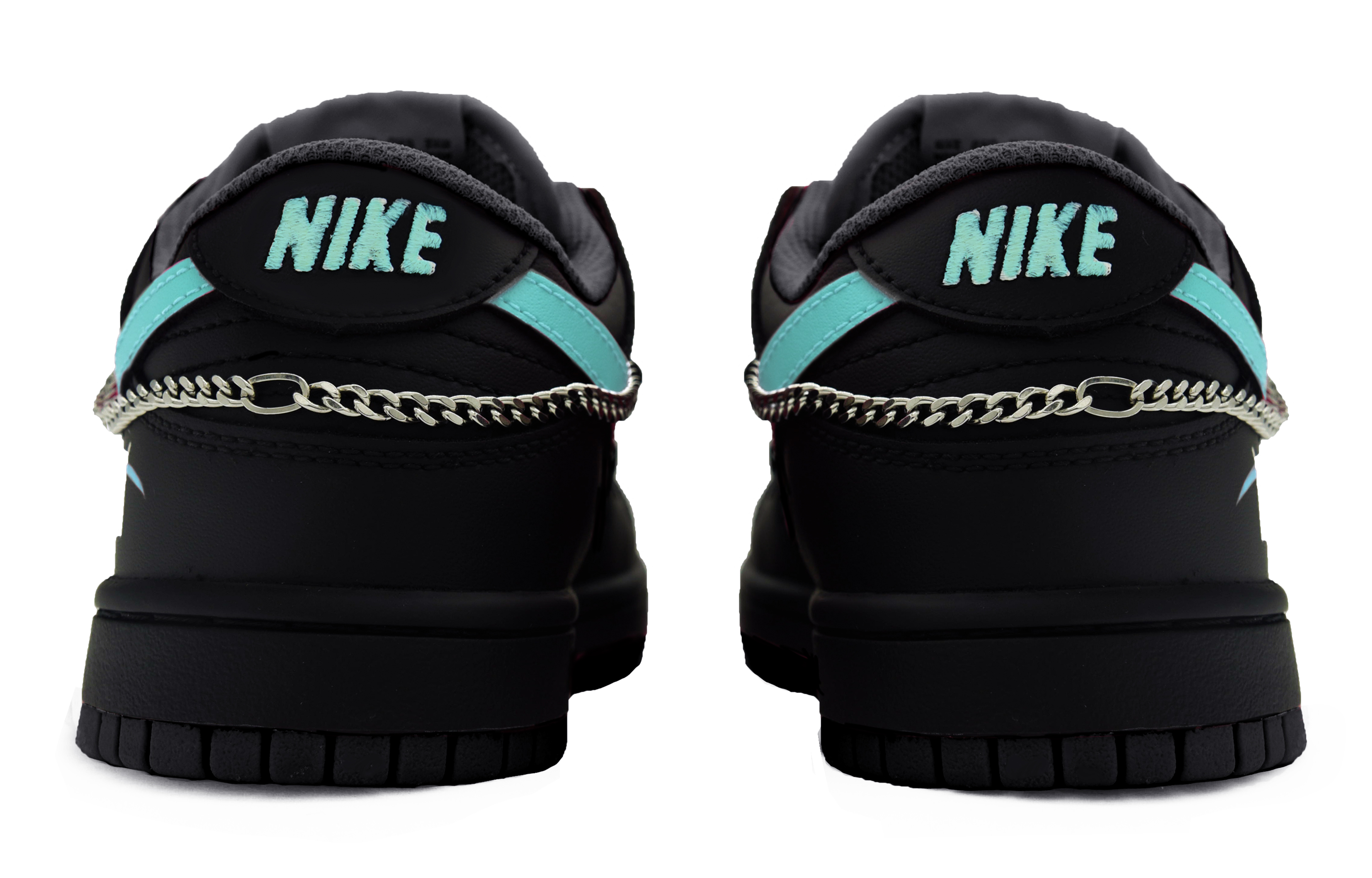 Shop (W) [Kasut Custom] Nike Dunk Low 'Cyberpunk Hitam Hijau' DH9765-002(Team63-蒂芙尼)