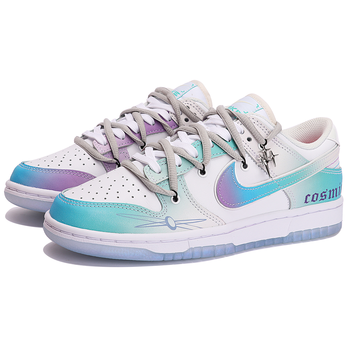 Lookbook (W) [Kasut Custom] Nike Dunk Low 'Cyberpunk Tiffany Blue' FJ7743-194(TeamThree-宇宙悸动)