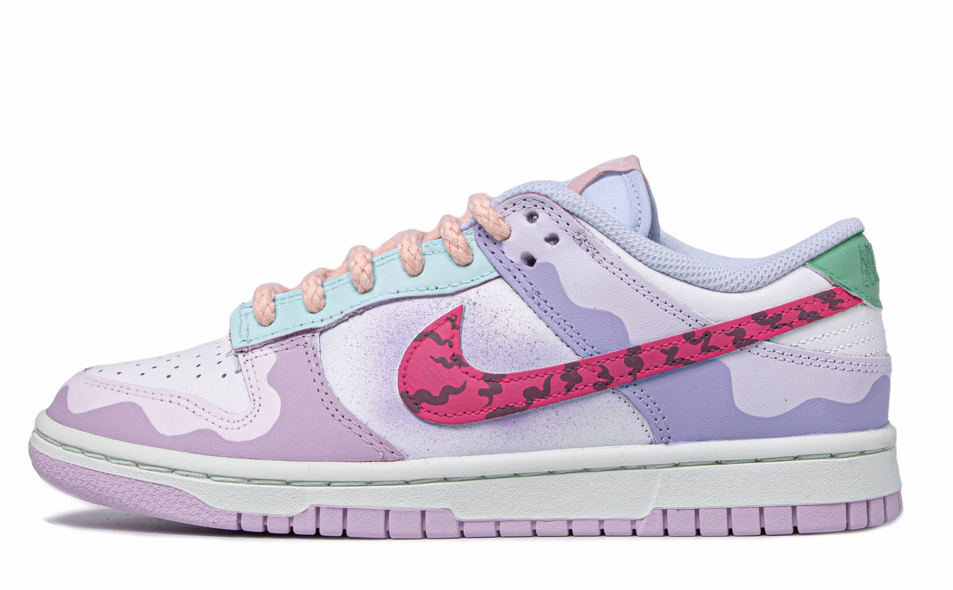 custom-shoes-women-nike-dunk-low-da-vinci-atmosphere-pink-tiger-stripe