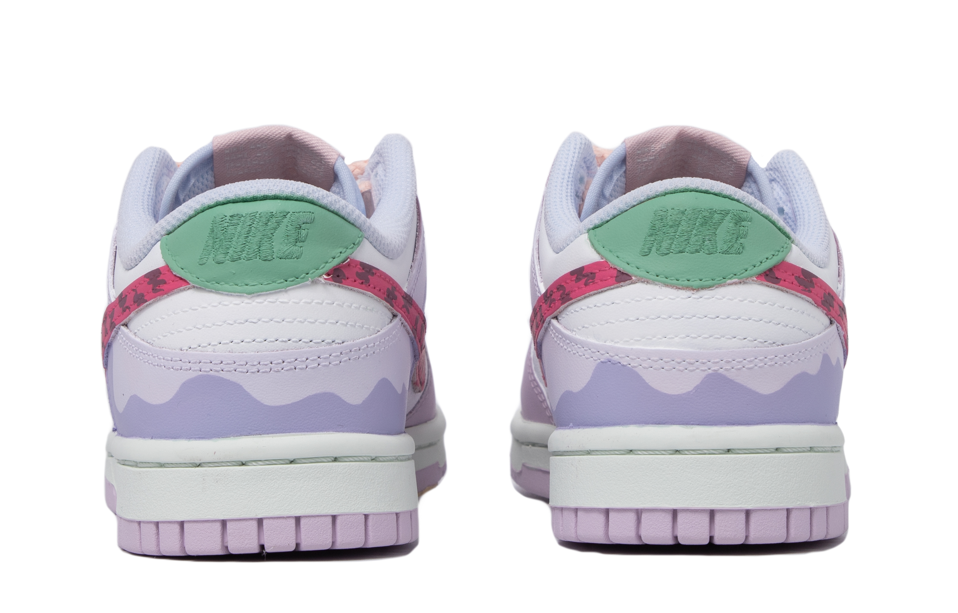 Shop (W) Zapatillas Nike Dunk Low 'Da Vinci Atmósfera Rosa Rayas Tigre' DD1503-001(TeamM-女款流动粉红粉红紫白)