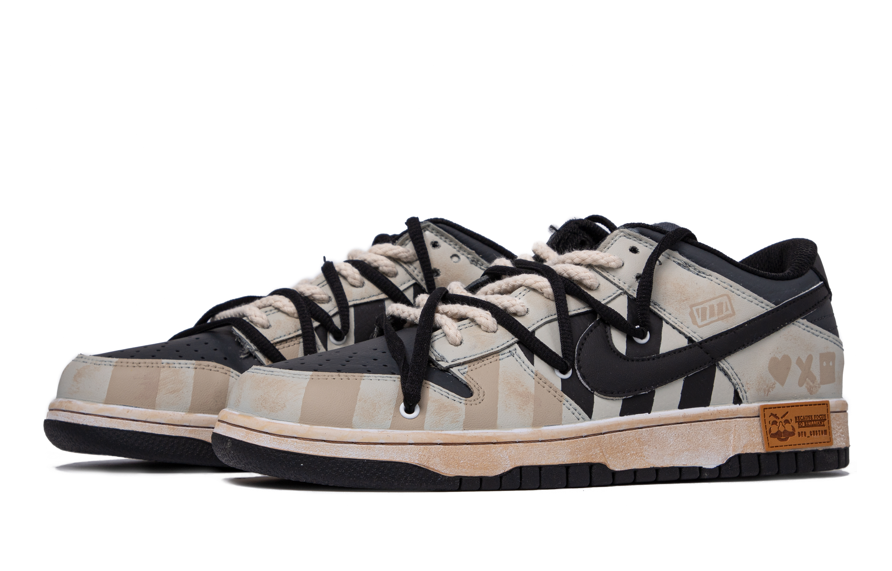 Lookbook (W) [カスタムシューズ] (女性) ナイキ ダンク ロー 'ダヴィンチ ブラック 禁断のゾーン' DH9765-002-(TeamM-女款黑色禁区)