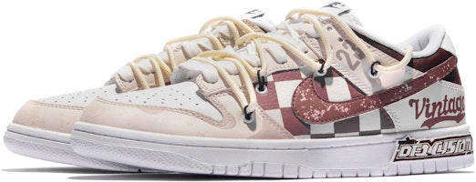 (W) 나이키 덩크 로우 '다빈치 커스텀 - 던 레드' (커스텀 슈즈) DH9765-100(TeamM-女款赤色黎明S-BOX) Lookbook (W) 나이키 덩크 로우 '다빈치 커스텀 - 던 레드' (커스텀 슈즈) DH9765-100(TeamM-女款赤色黎明S-BOX)