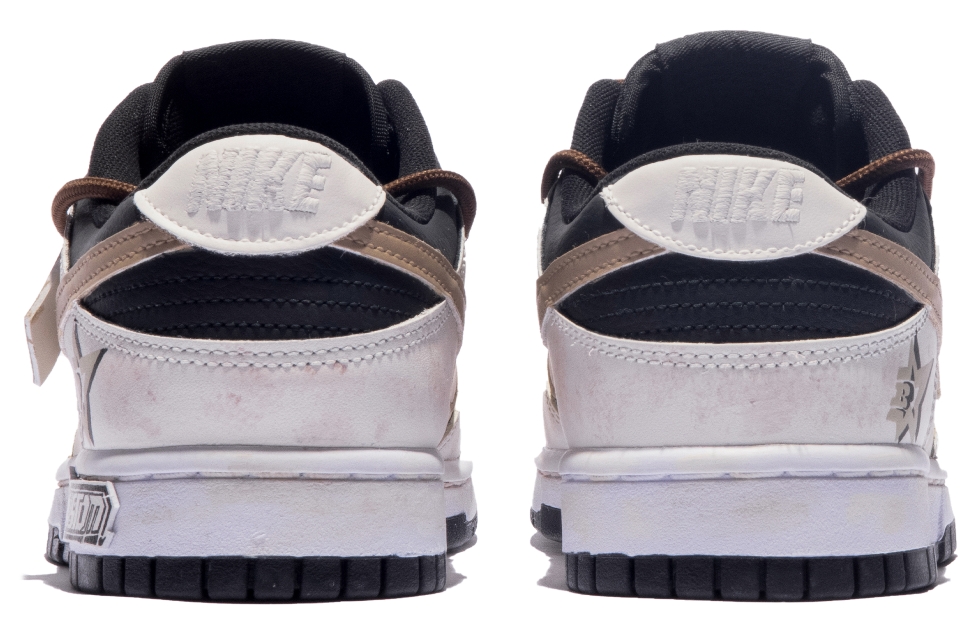 Shop (W) Zapatillas Nike Dunk Low 'Da Vinci Custom Sail-Negro-Marrón' CW1590-100(TeamM-女款铸造时代S-BOX)