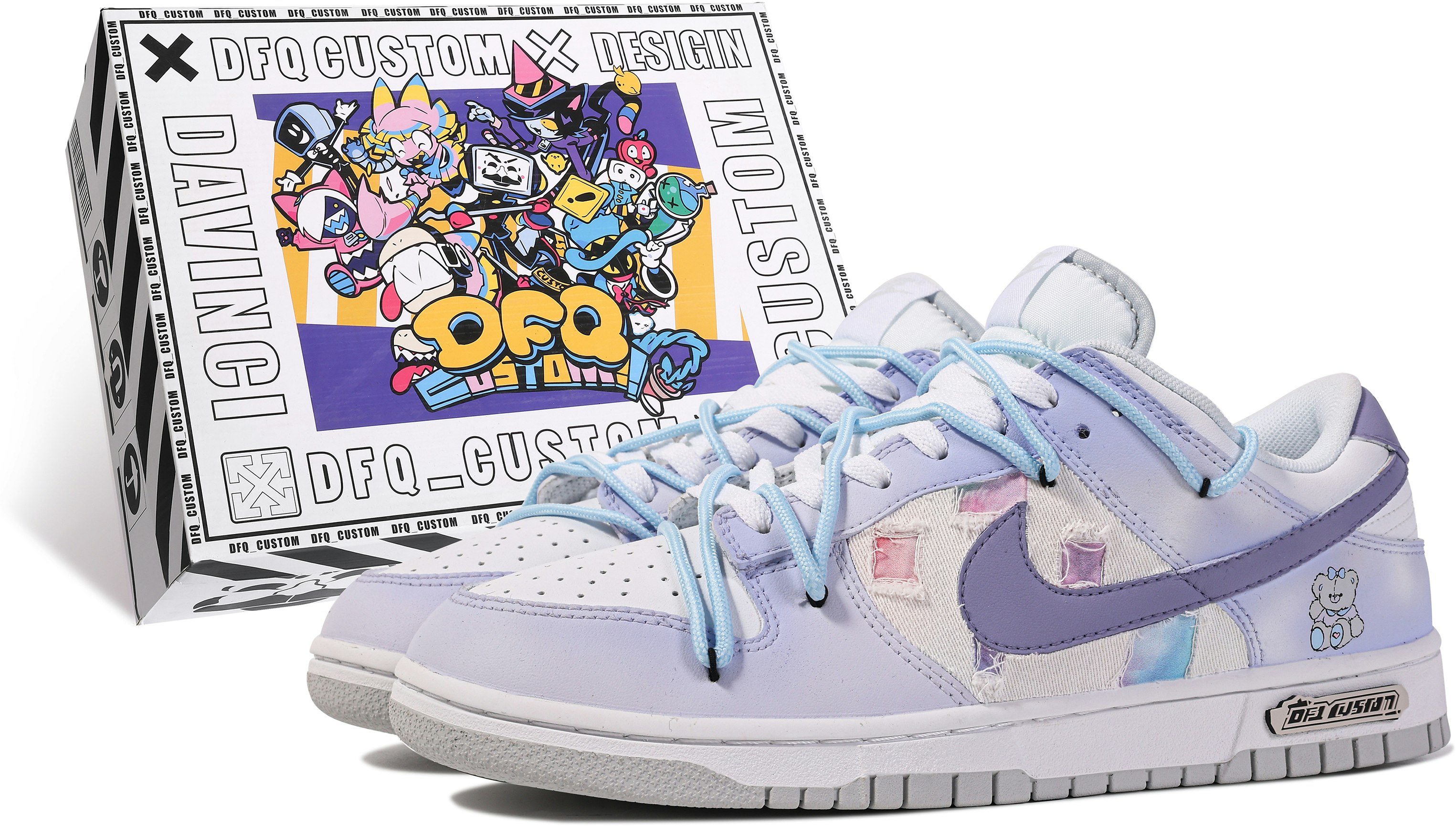 custom-shoes-women-nike-dunk-low-da-vinci-little-bear-mosambi-dh-9765-102-446664