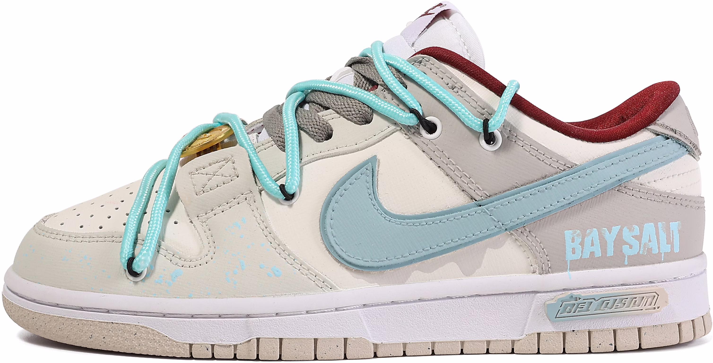 custom-shoes-women-nike-dunk-low-da-vinci-sea-salt-cheese-graffiti-dv-1160-100-486391