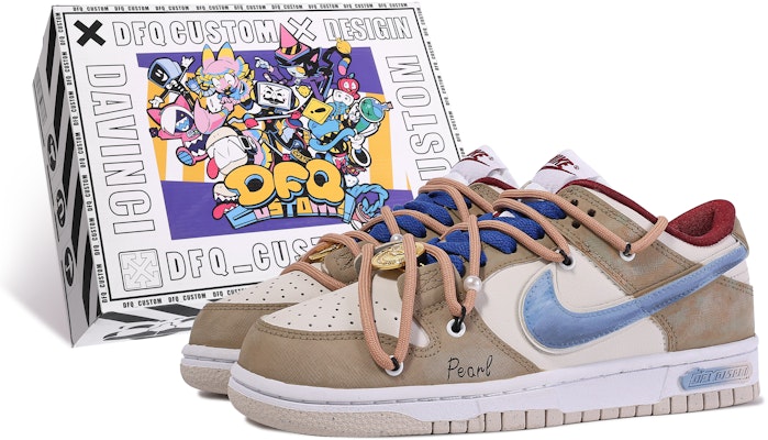 【客製球鞋】Nike Dunk Low 達文西客製 禮盒 維多利亞的秘密 油畫風 簡約 百搭 防滑減震 低筒 板鞋 女款 棕 Buy 【客製球鞋】Nike Dunk Low 達文西客製 禮盒 維多利亞的秘密 油畫風 簡約 百搭 防滑減震 低筒 板鞋 女款 棕