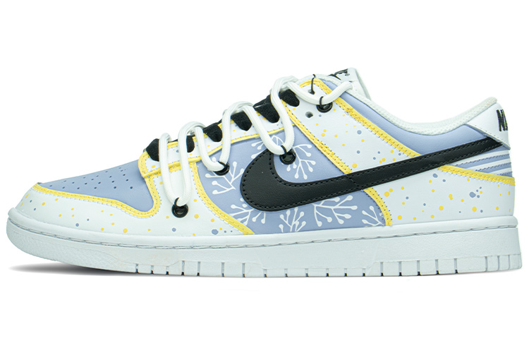Buy 【定制球鞋】NNike Dunk Low "Triple White" 低幫 解構鞋帶 Vibe風做舊 冰激凌 馬卡龍 潑墨 長春花藍 湖人紫金 手繪二次元 板鞋 女款 藍金