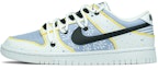 Buy 【定制球鞋】NNike Dunk Low "Triple White" 低幫 解構鞋帶 Vibe風做舊 冰激凌 馬卡龍 潑墨 長春花藍 湖人紫金 手繪二次元 板鞋 女款 藍金