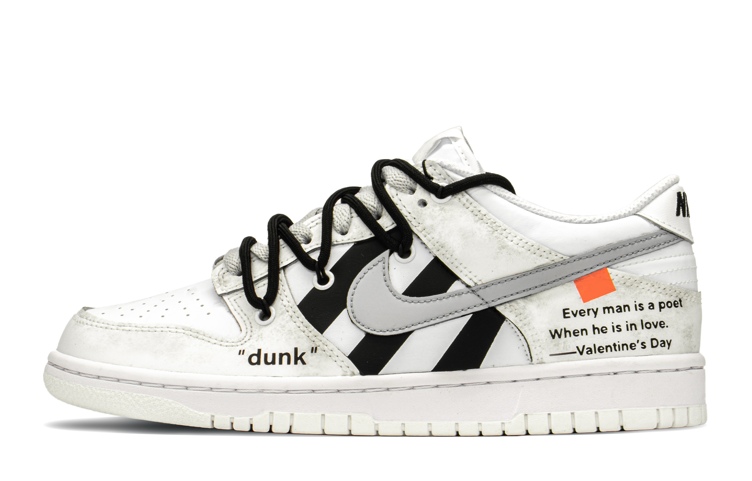 Buy (W) [Sepatu Kustom] Nike Dunk Low 'Gaya Zebra Terdekontruksi' DH9765-100(TeamA-DKL斑马白女S-BOX)