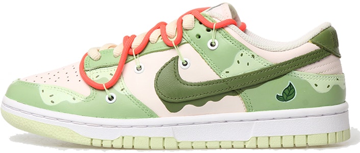 【定制球鞋】Nike Dunk Low OKHR 手繪噴繪 解構 抹茶 低幫 板鞋 女款 薄荷綠 Buy 【定制球鞋】Nike Dunk Low OKHR 手繪噴繪 解構 抹茶 低幫 板鞋 女款 薄荷綠