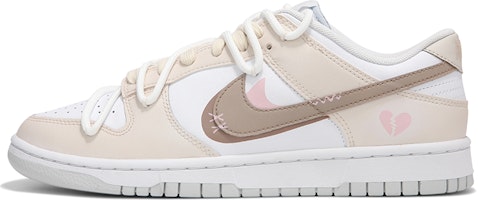 【訂製球鞋】Nike Dunk Low 療癒復古 解構綁帶 休閒 低筒 板鞋 女款 奶茶色 Buy 【訂製球鞋】Nike Dunk Low 療癒復古 解構綁帶 休閒 低筒 板鞋 女款 奶茶色