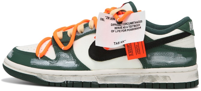 custom-shoes-women-nike-dunk-low-deconstructed-vintage-white-green