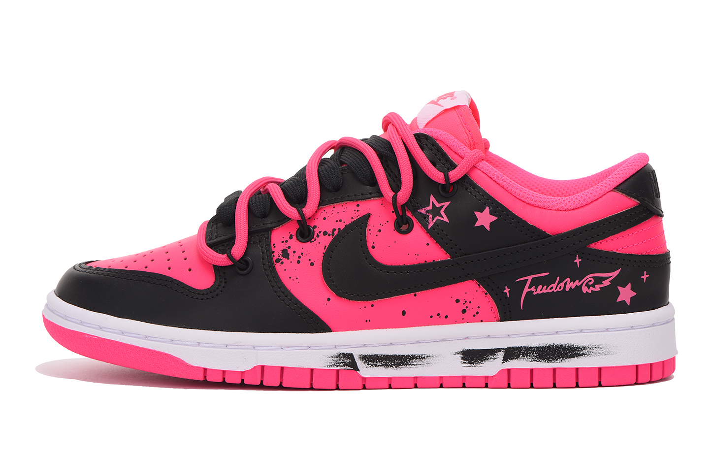 Buy (W) Zapatillas Nike Dunk Low 'Deconstruido Negro Rosa Pentagrama' DZ5196-600(Team59-女款五角星四)