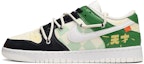 Buy (W) Zapatillas Nike Dunk Low 'Deconstruido Ajedrez Negro Verde' DH9765-100(TeamE-女款天才黑黄绿)