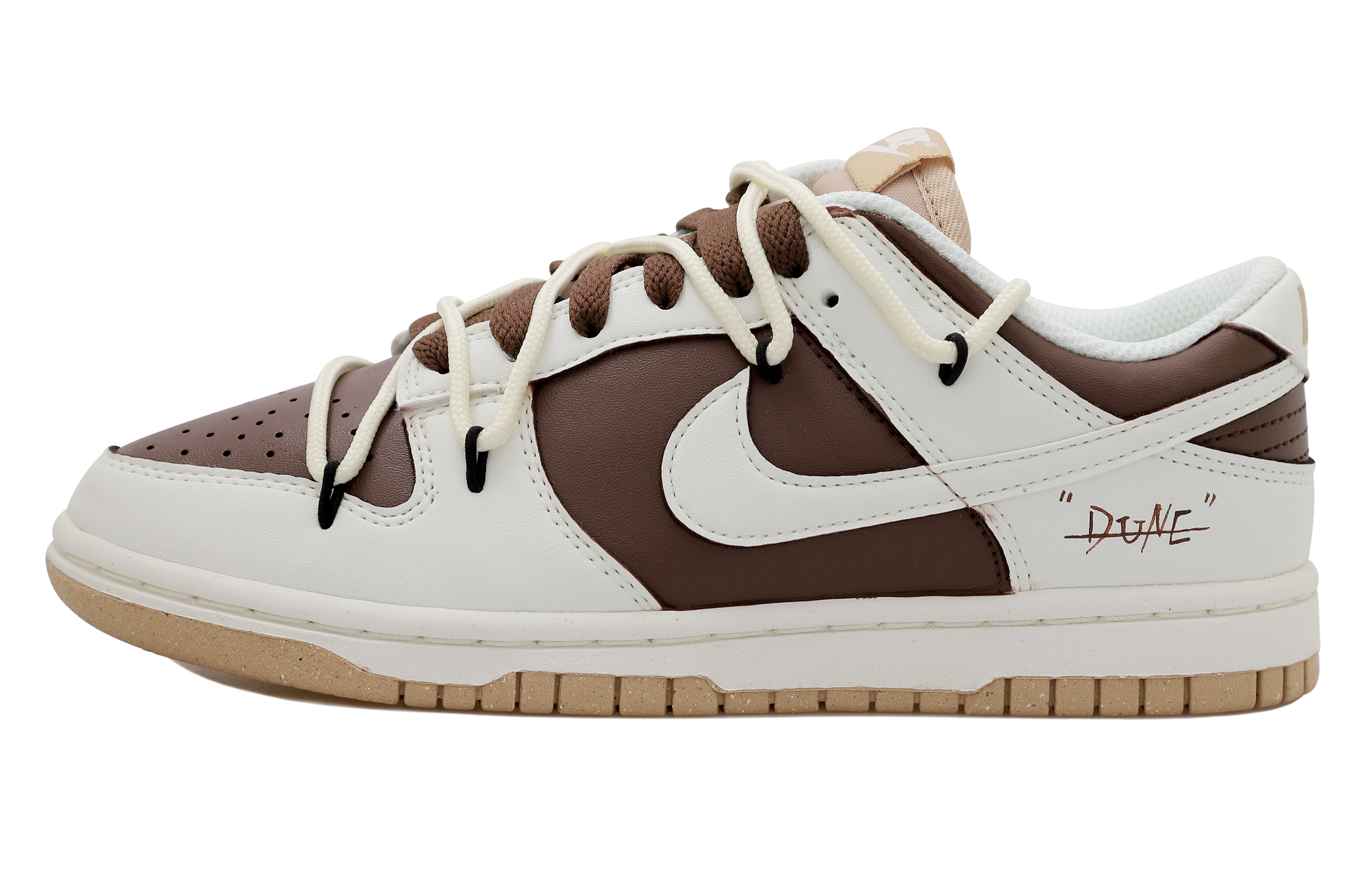 [Custom Shoes] (W) Nike Dunk Low 'Deconstructed Vintage Mocha Olive Green'