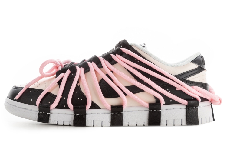 Buy (W) Zapatillas Nike Dunk Low 'Deconstruido Calamar Negro Crema Rosa' DD1503-109(TeamA-Dunk鱿鱼游戏鞋带粉)