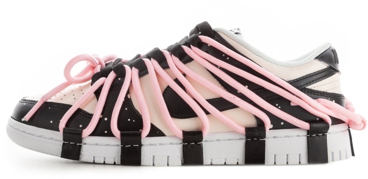 custom-shoes-women-nike-dunk-low-deconstructed-squid-black-cream-pink