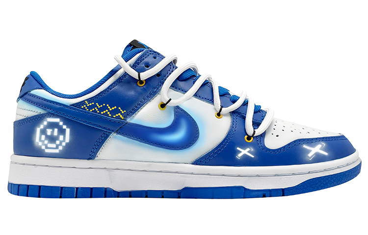 Order (W) Nike Dunk Low Deconstruidas Pixel Azul/Blanco CW1590-001(TeamE-女款像素笑脸OW蓝白)