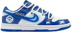 Order 【定制球鞋】Nike Dunk Low 小解構鞋帶 電玩 像素笑臉 低幫 板鞋 女款 藍白