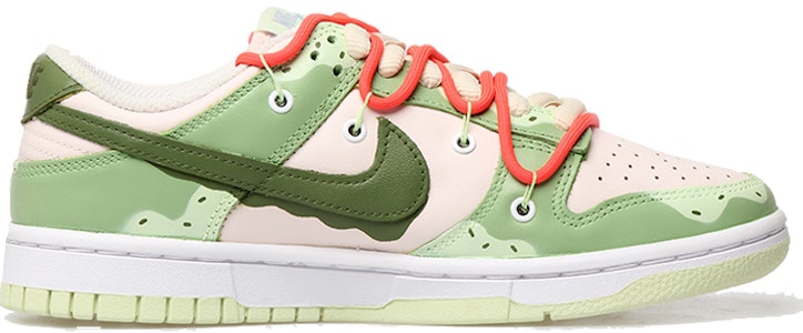 【定制球鞋】Nike Dunk Low OKHR 手繪噴繪 解構 抹茶 低幫 板鞋 女款 薄荷綠 Order 【定制球鞋】Nike Dunk Low OKHR 手繪噴繪 解構 抹茶 低幫 板鞋 女款 薄荷綠