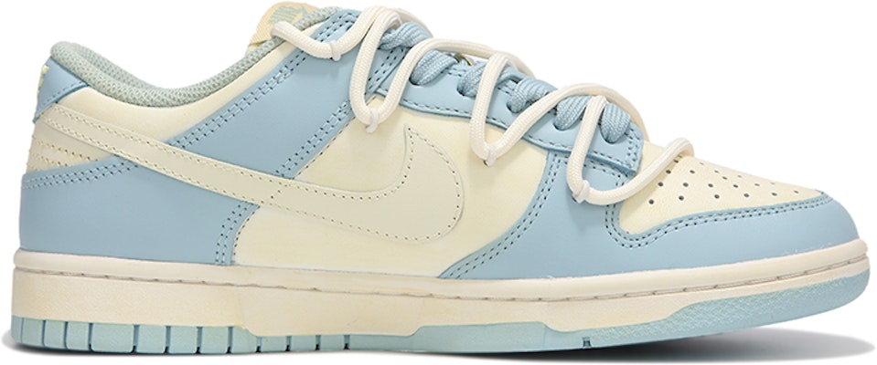 (W) 【定制鞋款】 耐克Dunk Low“解构氧化心形笑脸” DD1503-123(Team82-女款氧化做旧米黄蓝色) Order (W) 【定制鞋款】 耐克Dunk Low“解构氧化心形笑脸” DD1503-123(Team82-女款氧化做旧米黄蓝色)