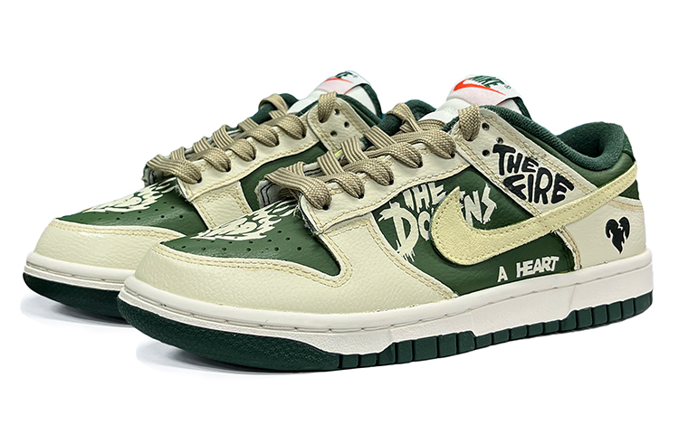 Lookbook (W) 나이키 덩크 로우 '그라피티 크림-그린' (커스텀) FD0350-133(TeamK-破碎的心)