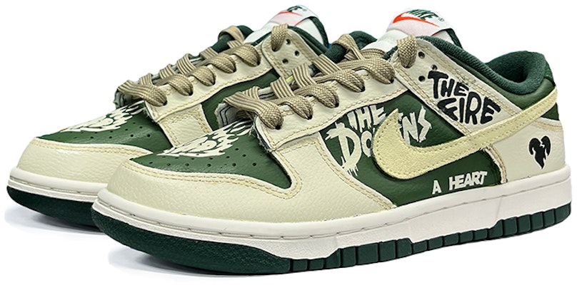 (W) 나이키 덩크 로우 '그라피티 크림-그린' (커스텀) FD0350-133(TeamK-破碎的心) Lookbook (W) 나이키 덩크 로우 '그라피티 크림-그린' (커스텀) FD0350-133(TeamK-破碎的心)