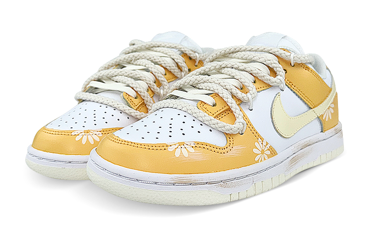 Lookbook (W) [定制鞋] 耐克Dunk低帮'解构雏菊白-黄' DD1503-121(Team47-女款雏菊解构)
