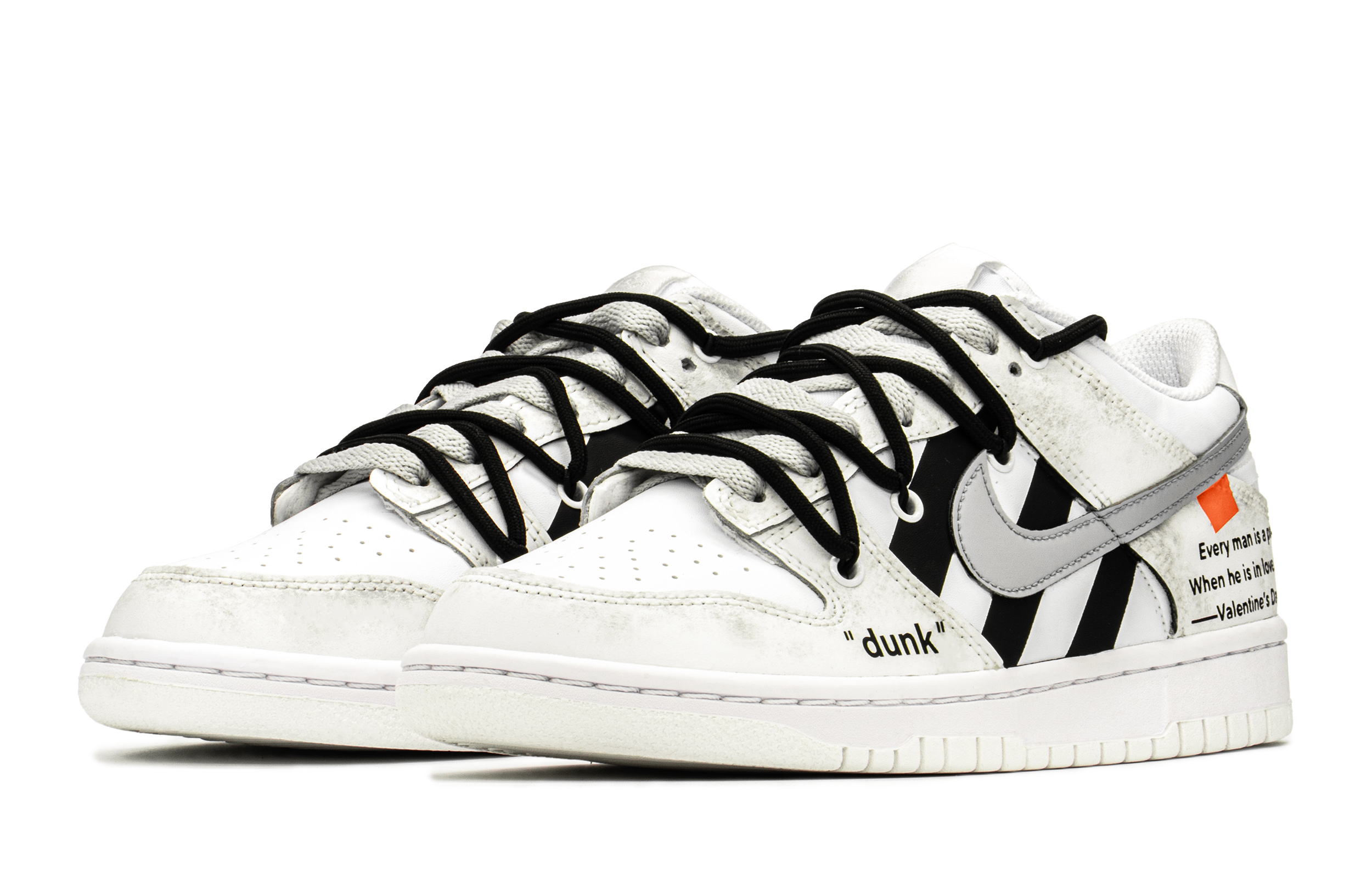Lookbook (W) [Sepatu Kustom] Nike Dunk Low 'Gaya Zebra Terdekontruksi' DH9765-100(TeamA-DKL斑马白女S-BOX)
