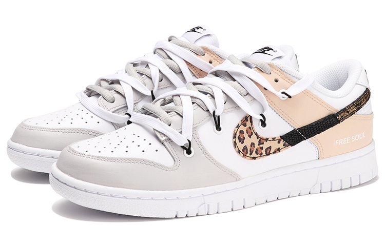 Lookbook (W) [定制鞋] 耐克 Dunk Low '解构动物纹' DD7099-100(TeamThree-女款豹纹棕灰色)