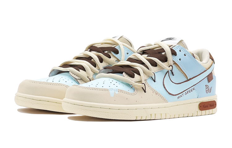 Lookbook (W) [定制鞋] 耐克Dunk Low '解构冰薄荷-蓝棕色' DR5487-100(TeamS-香蕉蓝白涂鸦S-BOX)