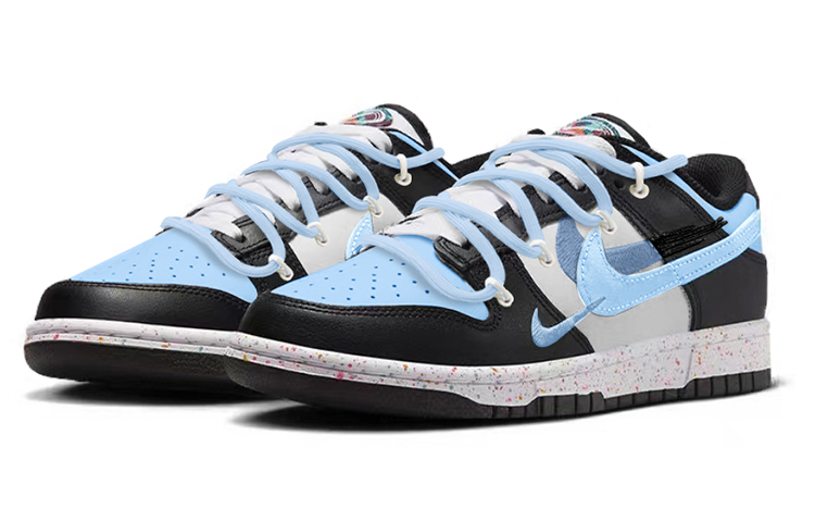 Lookbook (W) 【定制鞋】耐克Dunk Low「解构海盐蓝」 FD4623-131(TeamY-女款海盐蓝黑白)